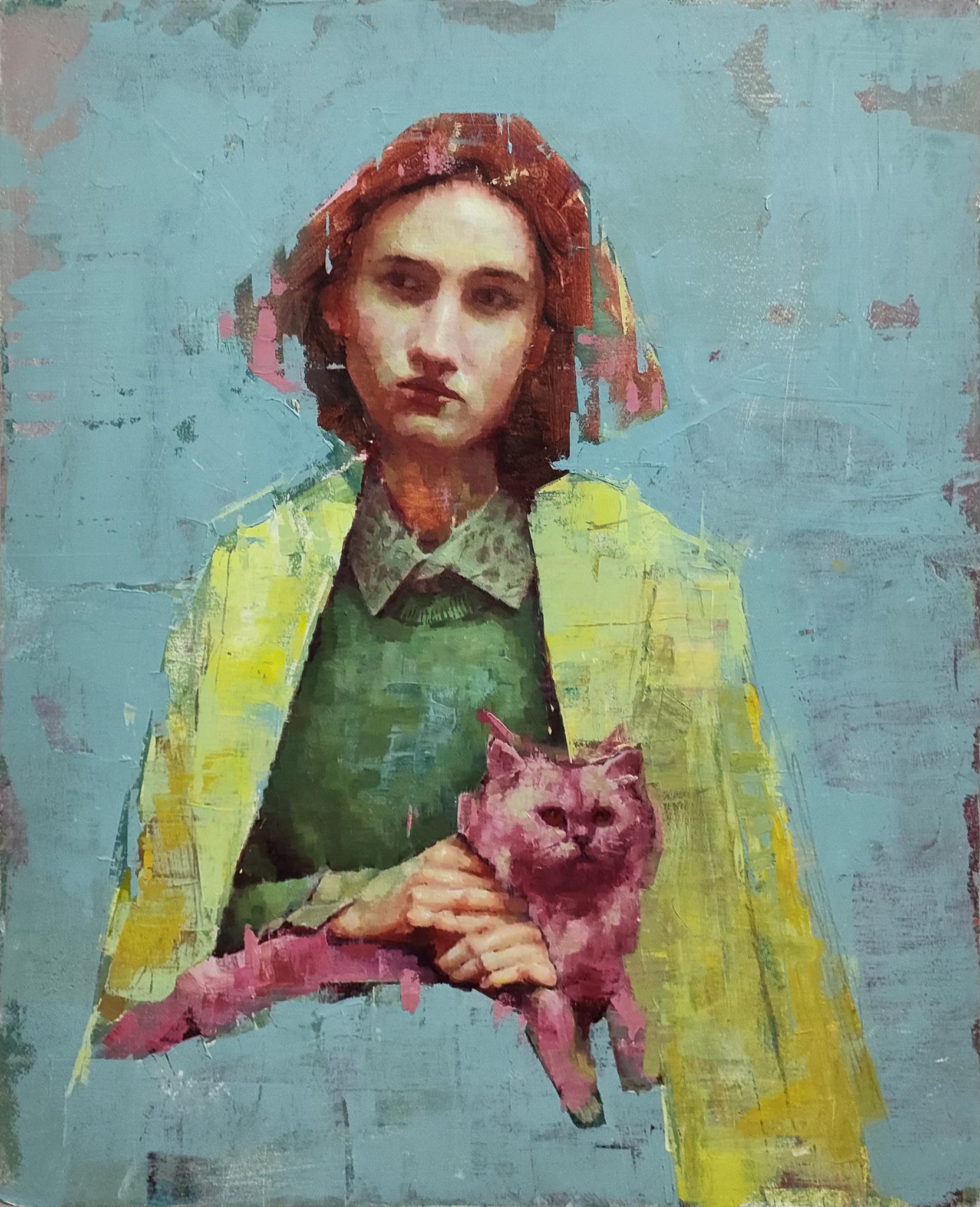 James Ormiston - Girl with cat - Artevistas gallery